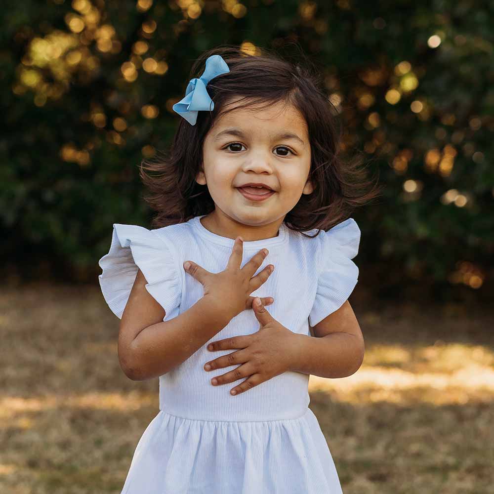 Baby Blue Baby Toddler Bow Hair Clip Snuggle Hunny