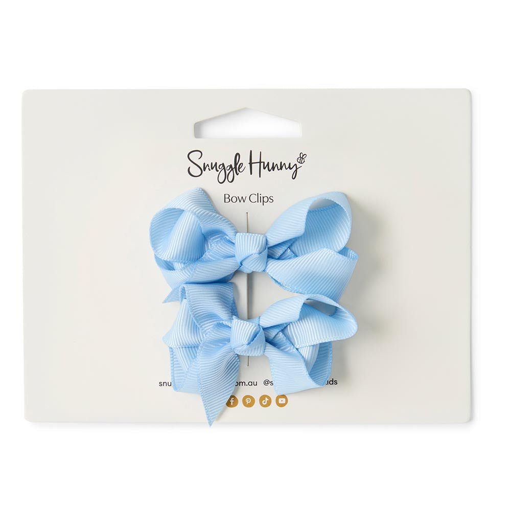 Baby Blue Piggy Tail Hair Clips - Pair-Snuggle Hunny