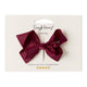 Burgundy Bow Hair Clip - Thumbnail 3