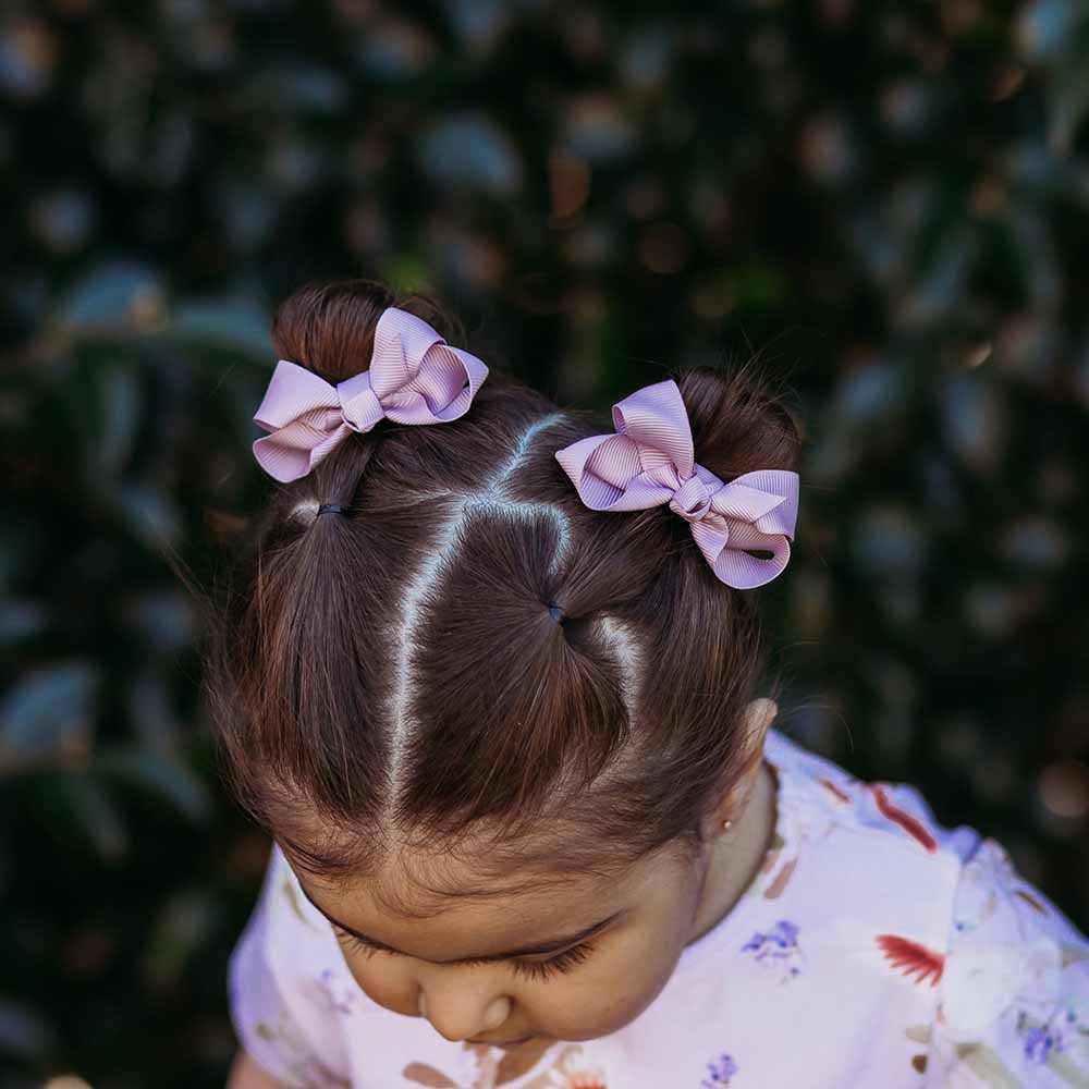 Lilac Piggy Tail Hair Clips - Pair-Snuggle Hunny