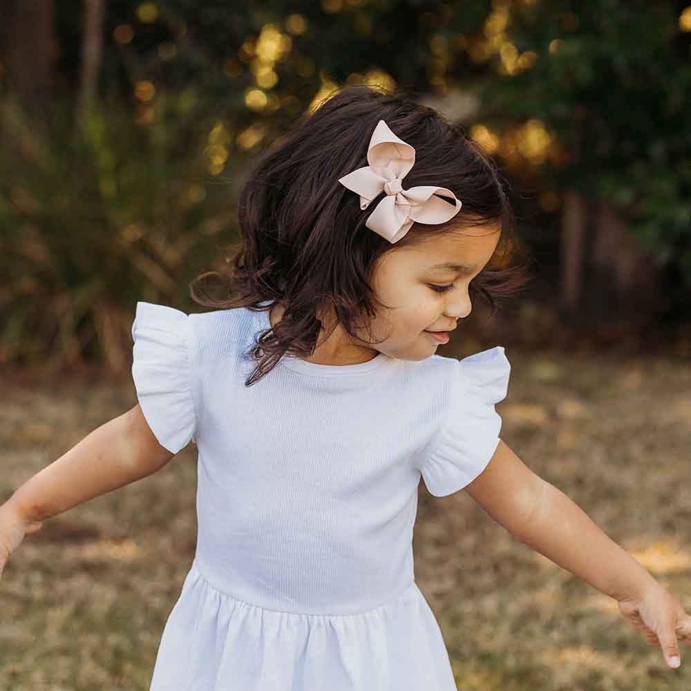 nude nude child model Nude Bow Hair Clip | Snuggle Hunny