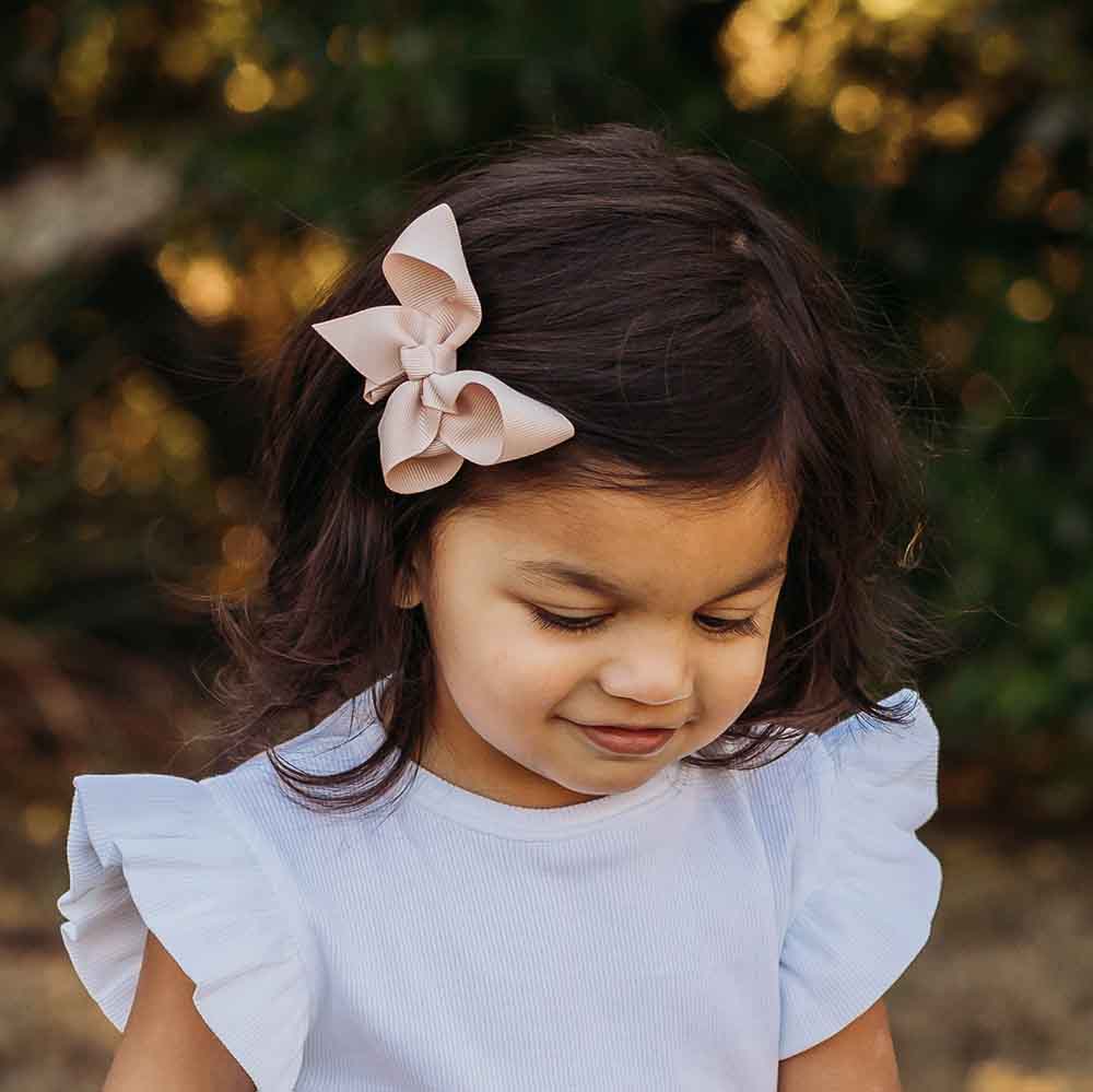 nude nude child model Nude Bow Hair Clip | Snuggle Hunny