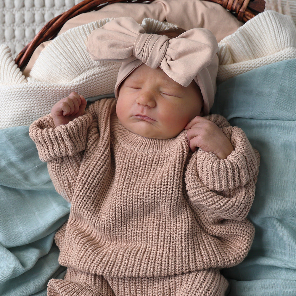 Hazelnut Oversized Cotton Knit Jumper - View 4