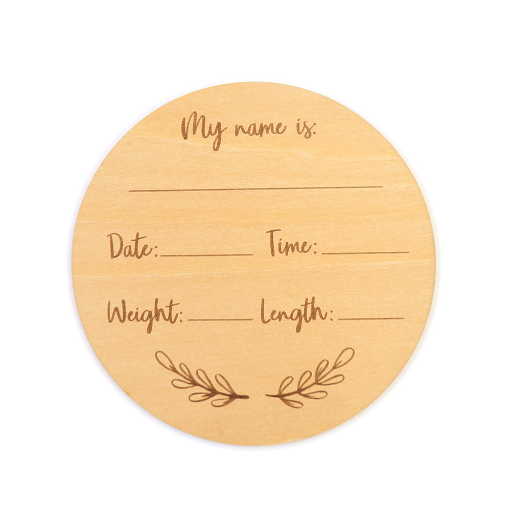 Hello World Large Wooden Milestone Card - View 3