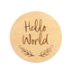 Hello World Large Wooden Milestone Card - Thumbnail 2