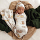Highland Cows Organic Jersey Wrap & Beanie Set - Thumbnail 1