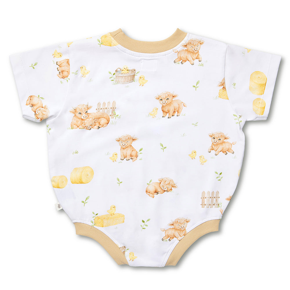 Highland Cows Organic Oversized Romper - View 11