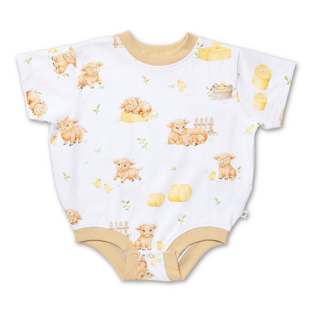 Highland Cows Organic Oversized Romper - View 2