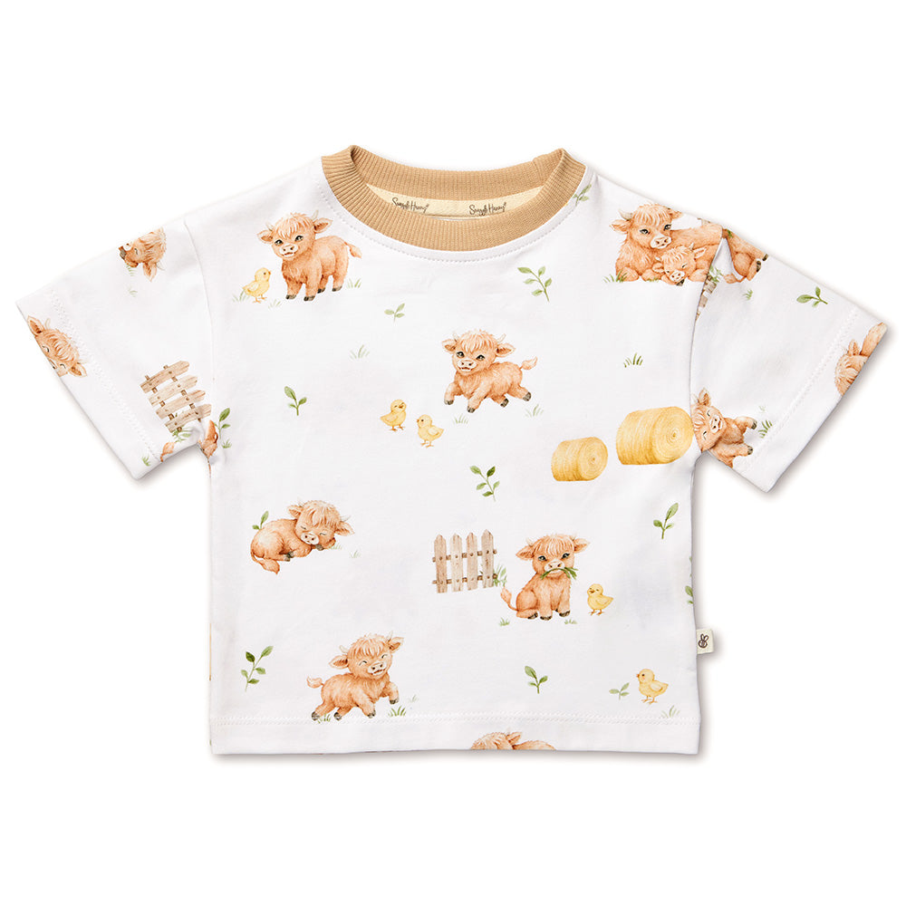 Highland Cows Organic Oversized Tee - View 2