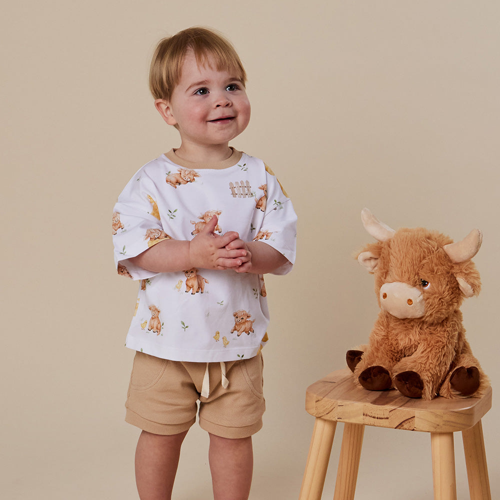 Highland Cows Organic Oversized Tee - View 3