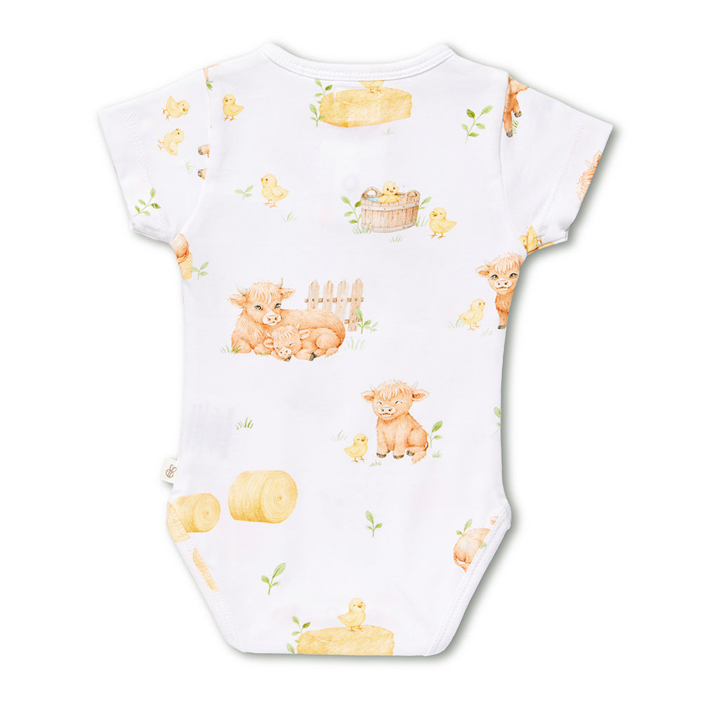 Highland Cows Short Sleeve Organic Bodysuit - View 10