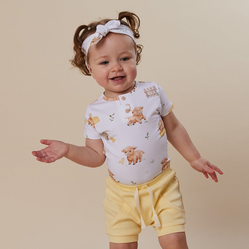 Highland Cows Short Sleeve Organic Bodysuit - View 3