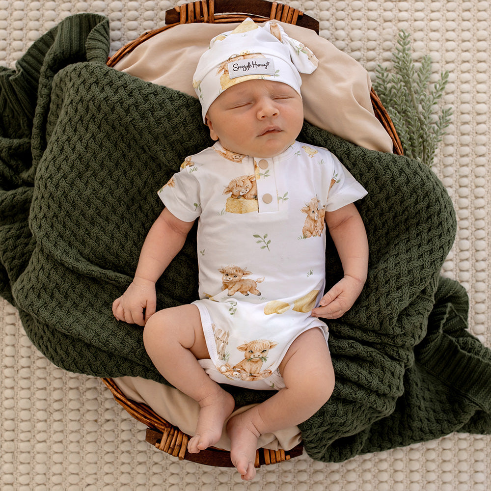 Highland Cows Short Sleeve Organic Bodysuit - View 12