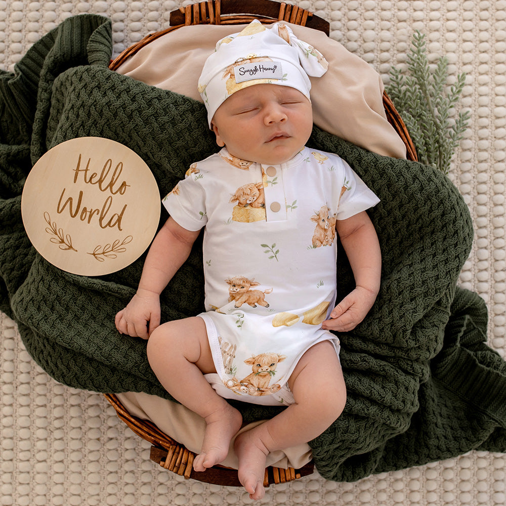 Highland Cows Short Sleeve Organic Bodysuit - View 7
