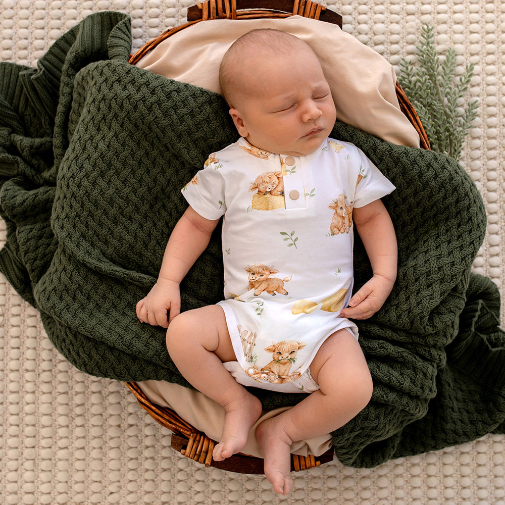 Highland Cows Short Sleeve Organic Bodysuit - View 14