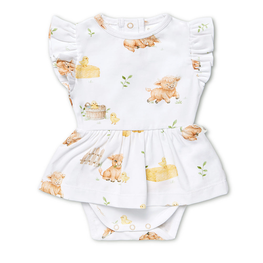 Highland Cows Short Sleeve Organic Dress - View 2