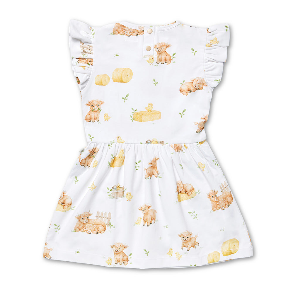 Highland Cows Short Sleeve Organic Dress - View 6