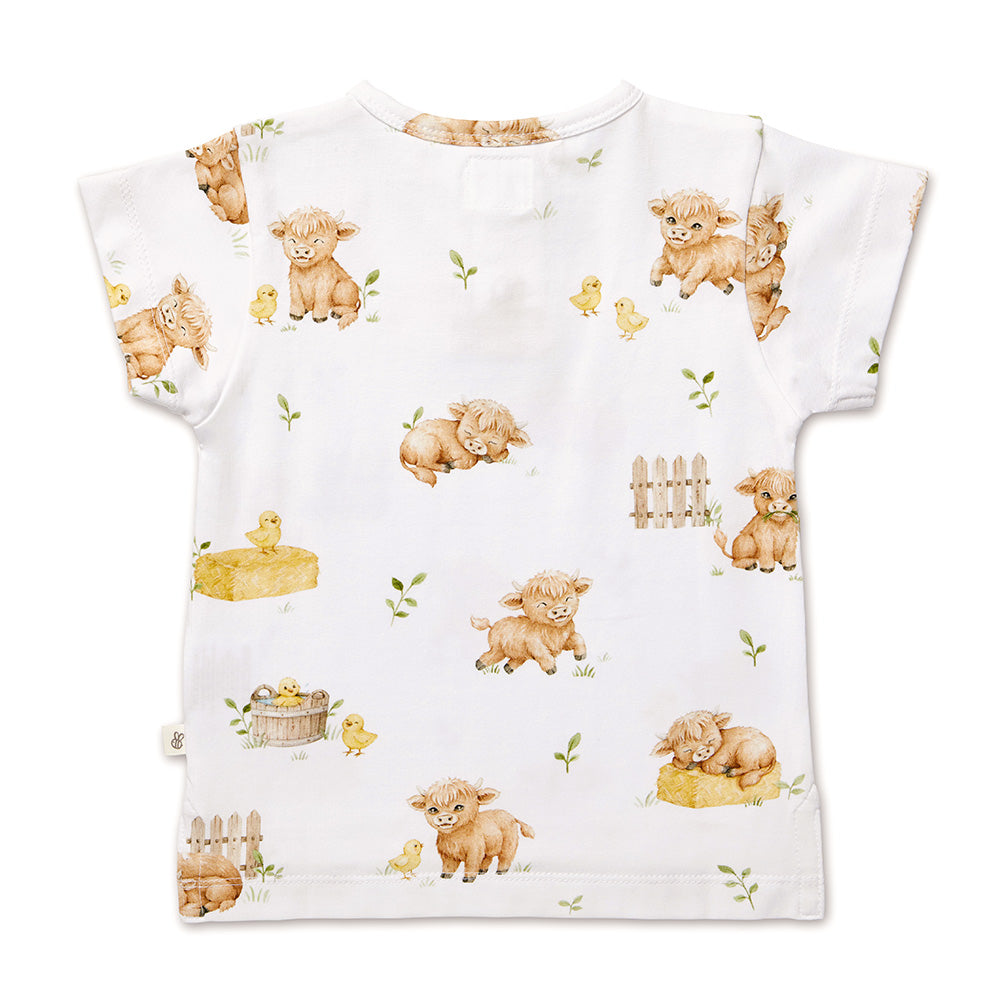 Highland Cows Organic Short Sleeve Top - View 8