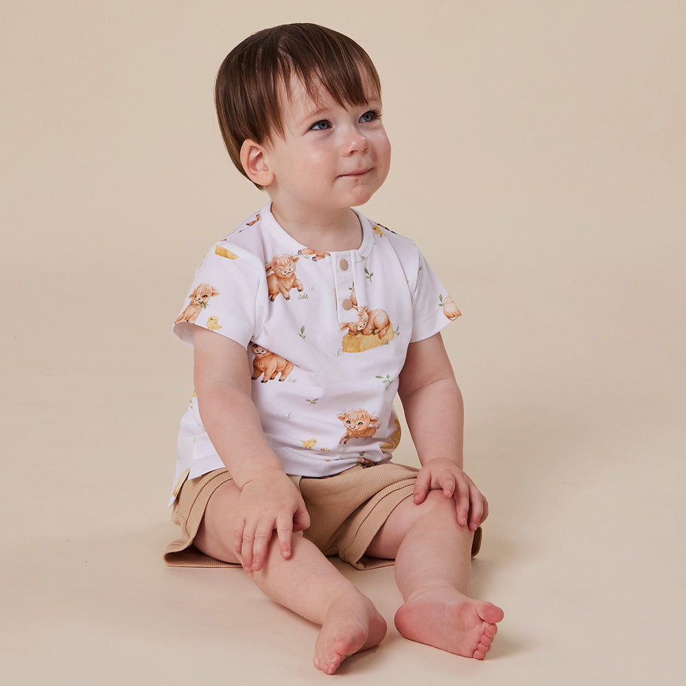 Highland Cows Organic Short Sleeve Top - View 12