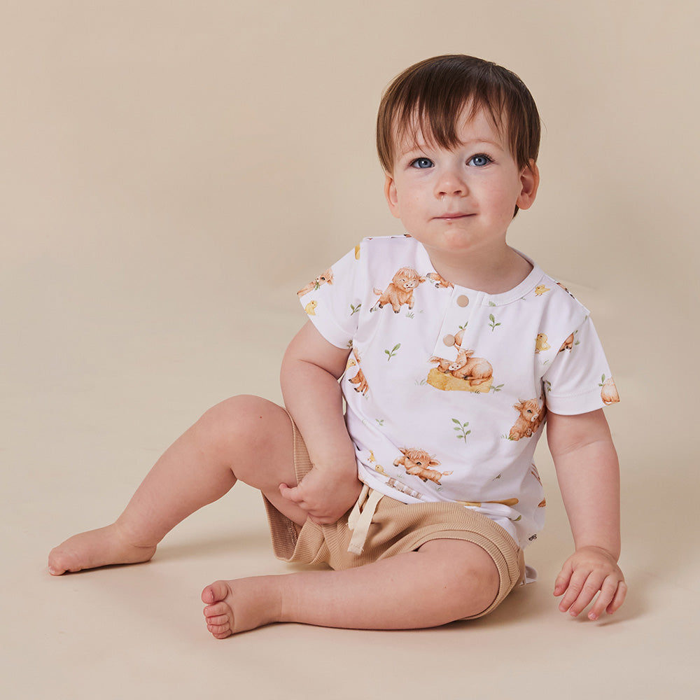 Highland Cows Organic Short Sleeve Top - View 3