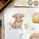 Highland Cows Organic Fitted Cot Sheet - Thumbnail 3