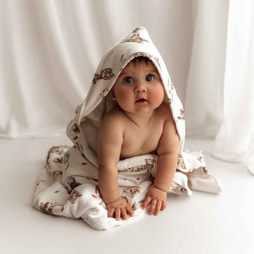 Koala Organic Baby Towel & Wash Cloth Set - View 5