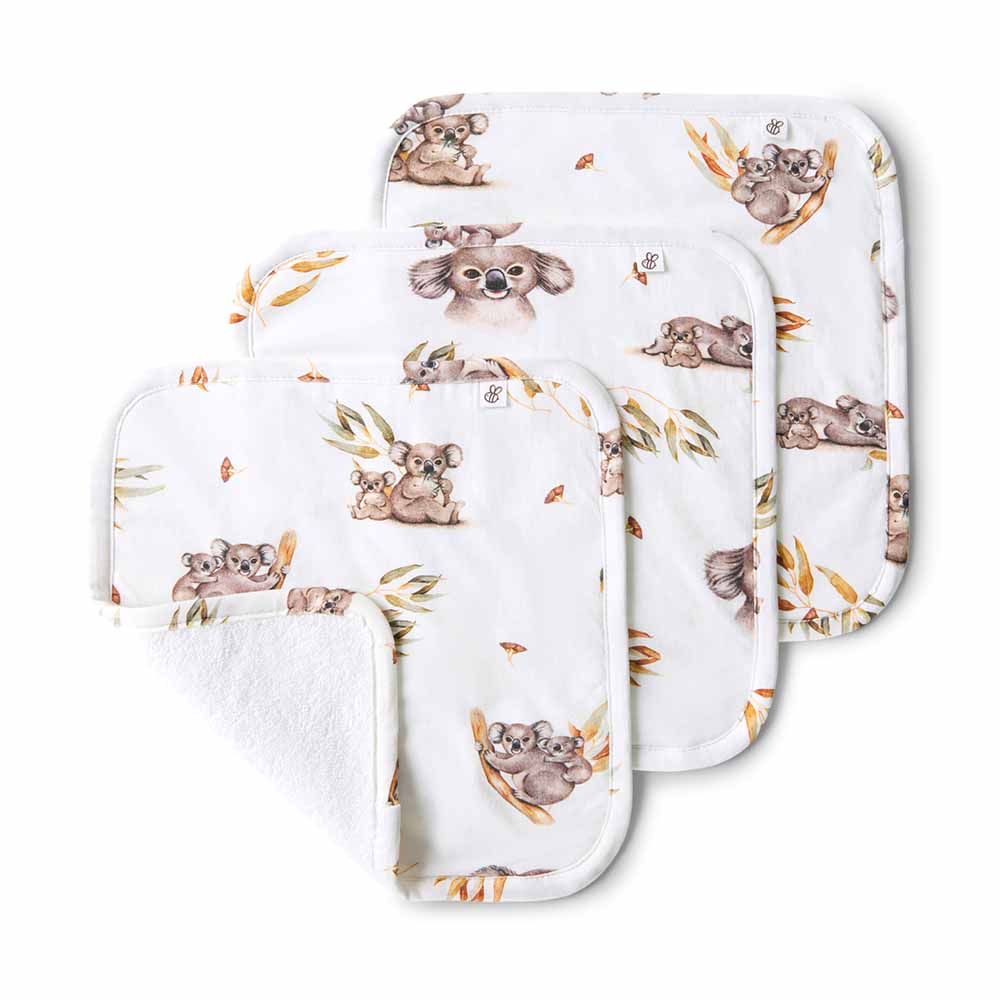 Koala Organic Baby Towel & Wash Cloth Set - View 6