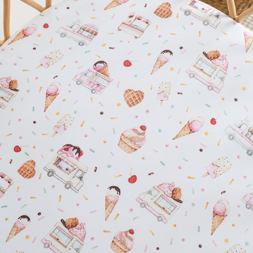 Ice Creams Organic Bassinet Sheet / Change Pad Cover - View 2