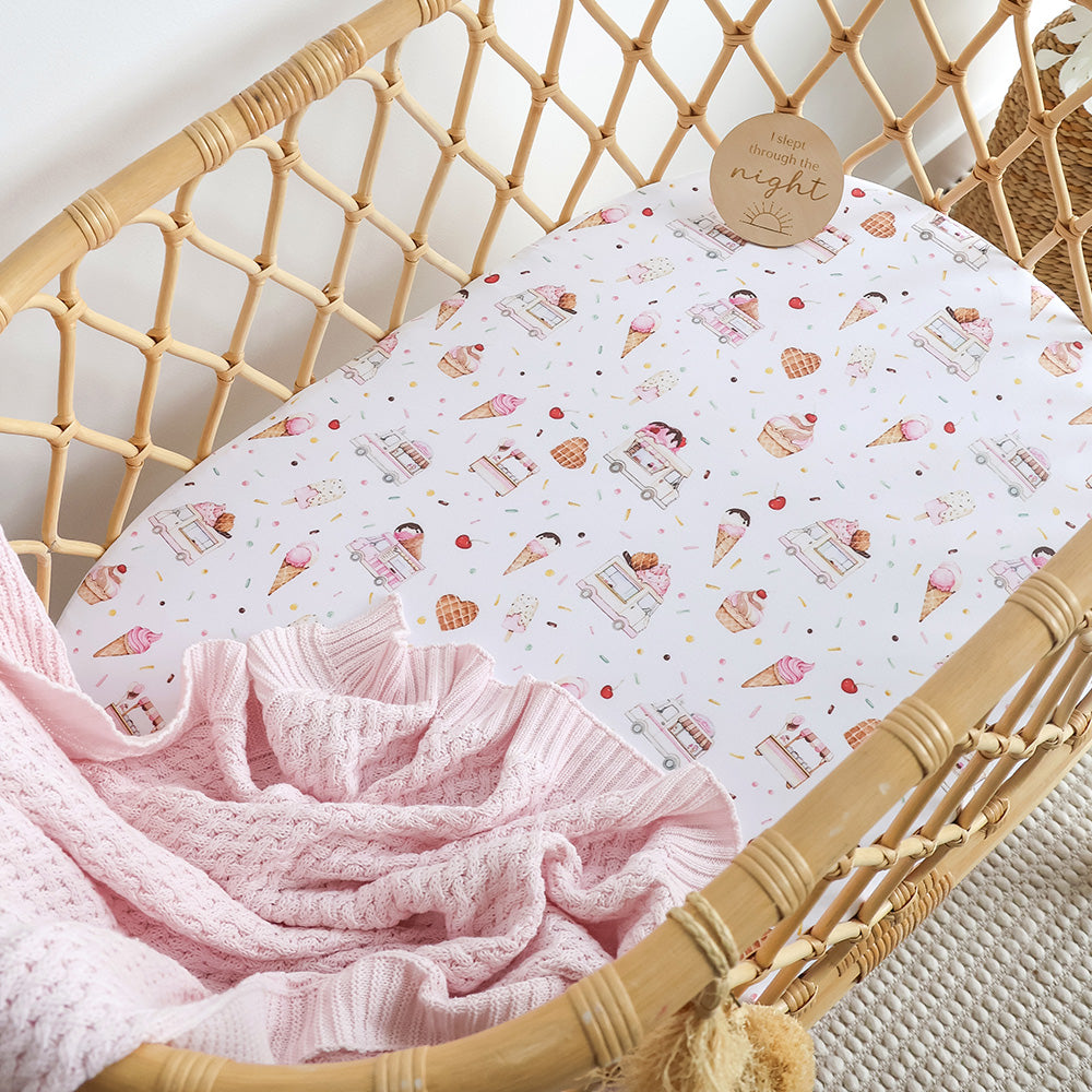 Ice Creams Organic Bassinet Sheet / Change Pad Cover - View 5