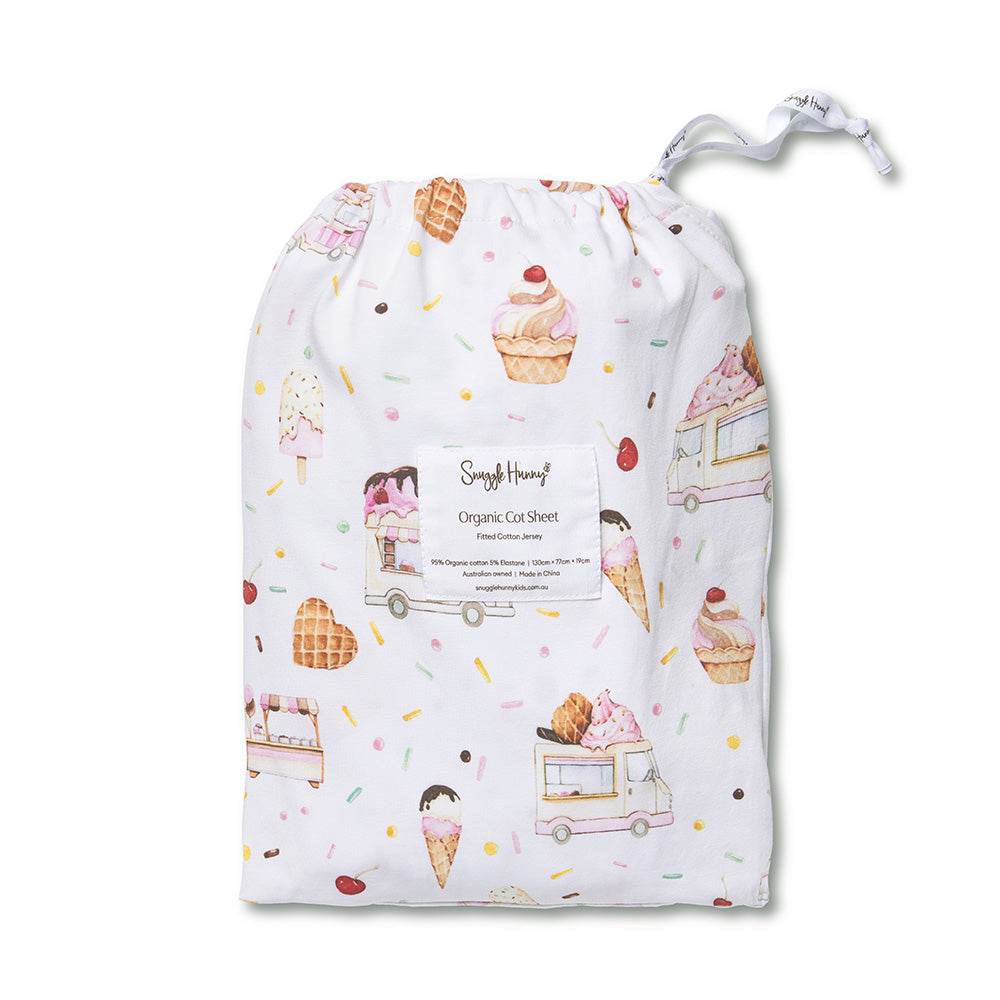 Ice Creams Organic Fitted Cot Sheet - View 8