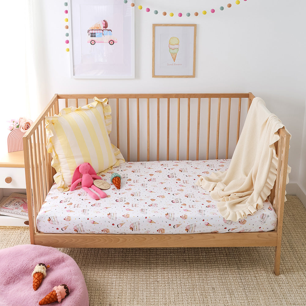 Ice Creams Organic Fitted Cot Sheet - View 5