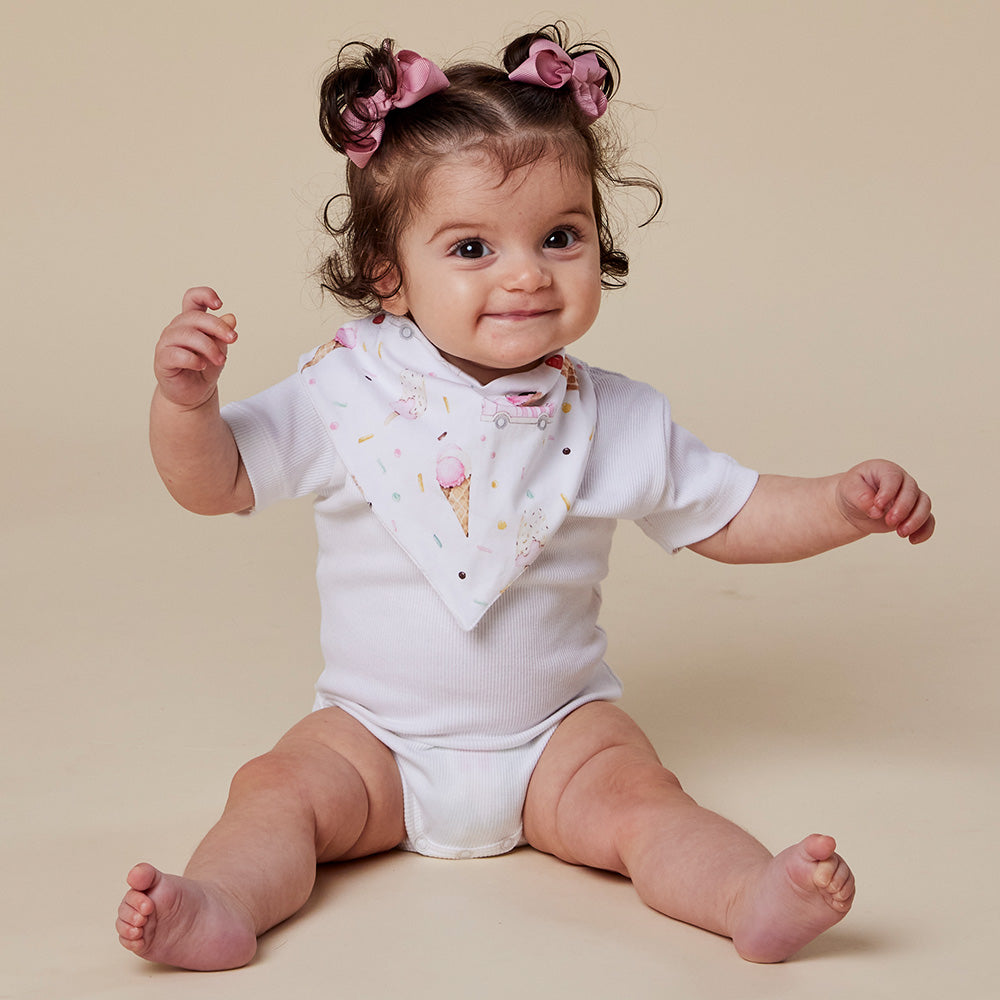 Ice Creams Organic Dribble Bib - View 3