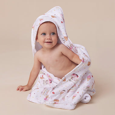 Ice Creams Organic Hooded Baby Towel | Snuggle Hunny