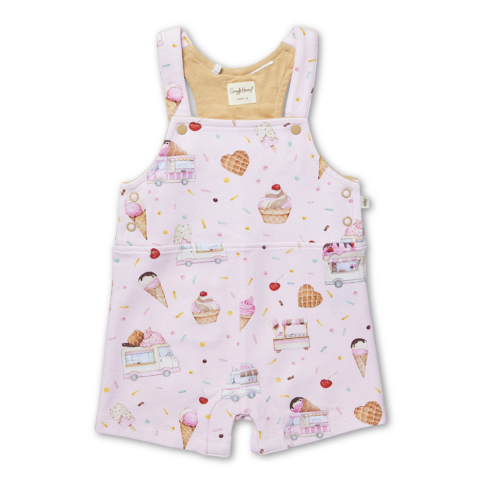 Ice Creams Organic Snuggle Overall Shorts - View 2