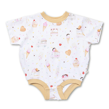 Ice Creams Organic Oversized Romper | Snuggle Hunny
