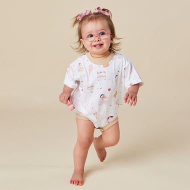 Ice Creams Organic Oversized Romper | Snuggle Hunny