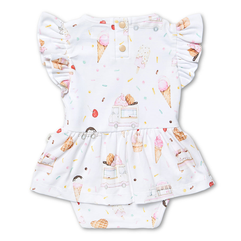Ice Creams Short Sleeve Organic Dress - View 10