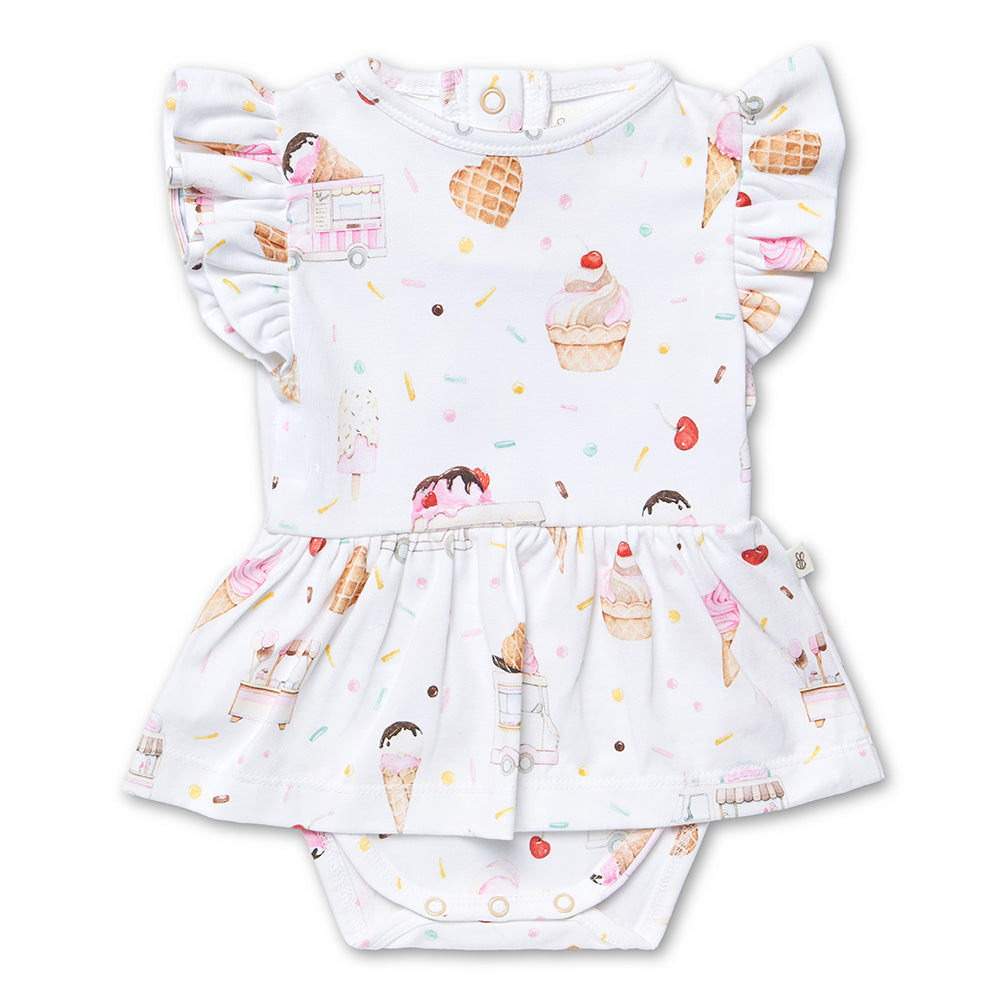 Ice Creams Short Sleeve Organic Dress - View 2