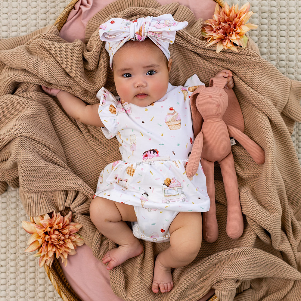 Ice Creams Short Sleeve Organic Dress - View 3