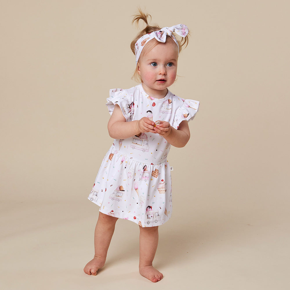 Ice Creams Short Sleeve Organic Dress - View 9