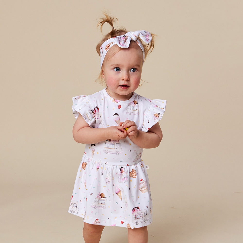 Ice Creams Short Sleeve Organic Dress - View 12