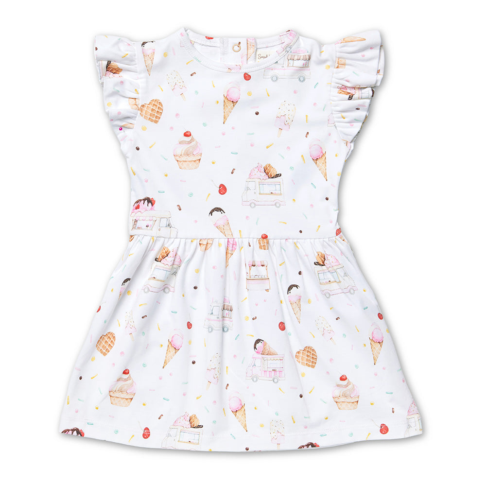Ice Creams Short Sleeve Organic Dress - View 7