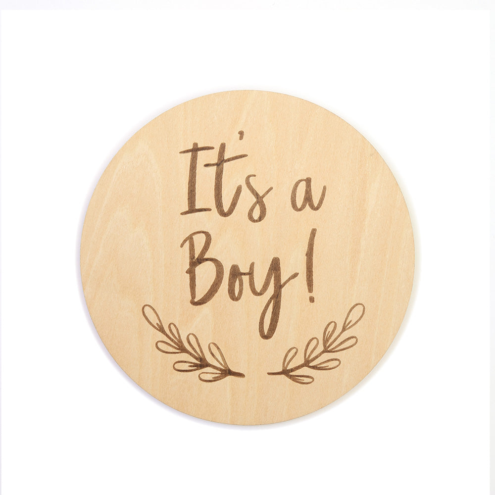Gender Reveal Large Wooden Milestone Card - View 3