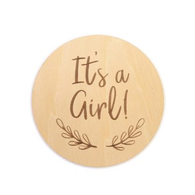 Gender Reveal Large Wooden Milestone Card | Snuggle Hunny