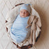 Baby Blue Organic Jersey Wrap & Beanie Set-Snuggle Hunny