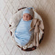 Baby Blue Organic Jersey Wrap & Beanie Set - Thumbnail 3