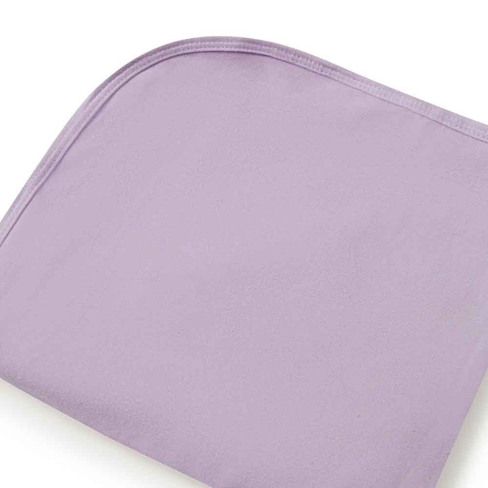 Lilac Baby Jersey Wrap & Topknot Set - View 4