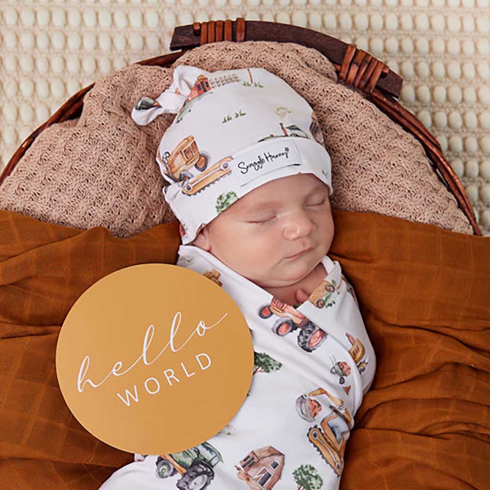 Eucalypt Jersey Wrap & Beanie Set