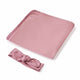 Jewel Pink Baby Jersey Wrap & Topknot Set - Thumbnail 2