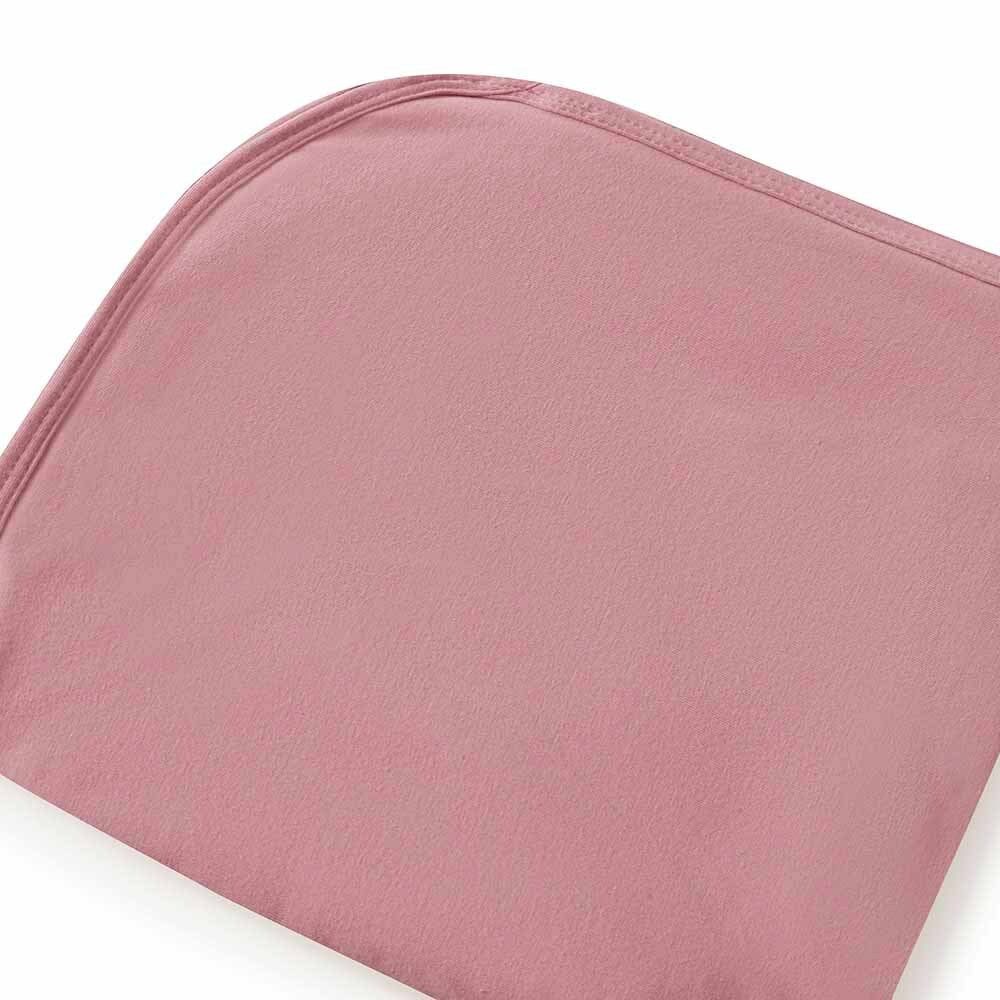 Jewel Pink Baby Jersey Wrap & Topknot Set - View 4